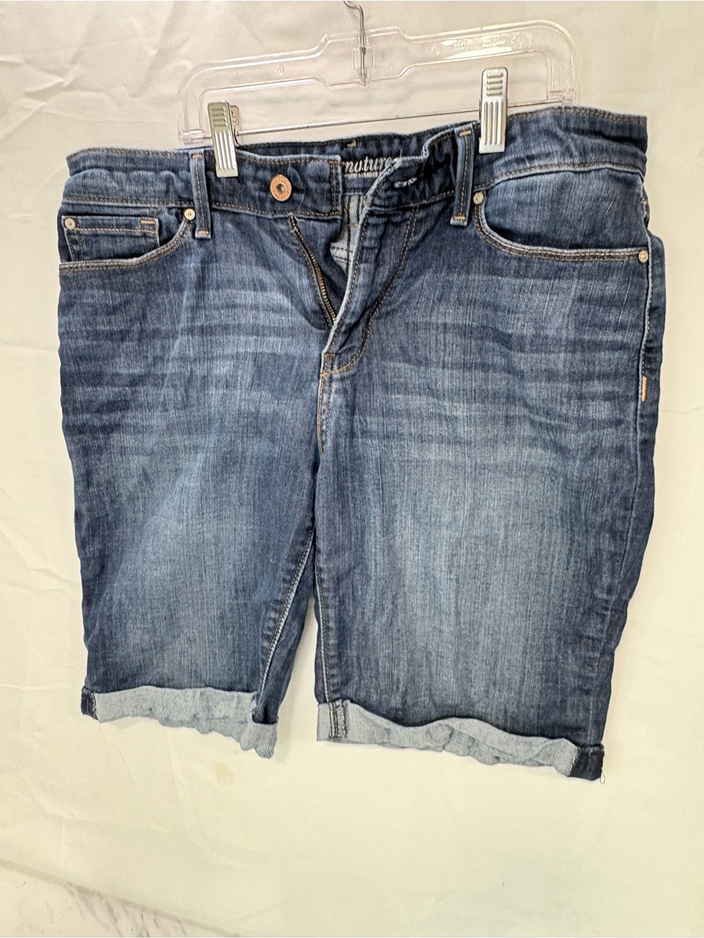 Signature by Levi Strauss Denim Blue Rolled-Hem Women's Shorts